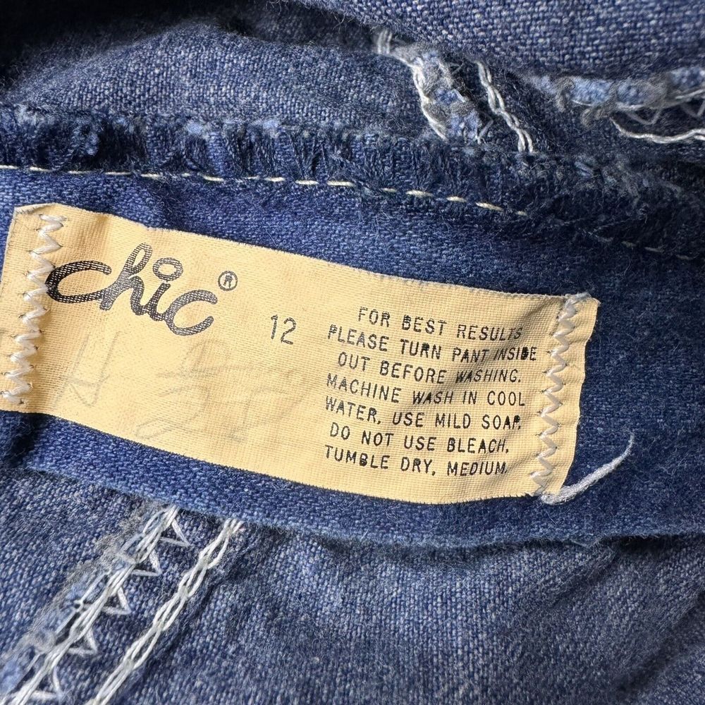 Vintage Chic denim mom skirt womens sz 12 denim made in USA waist 28 length 23.5 - Picture 3 of 8
